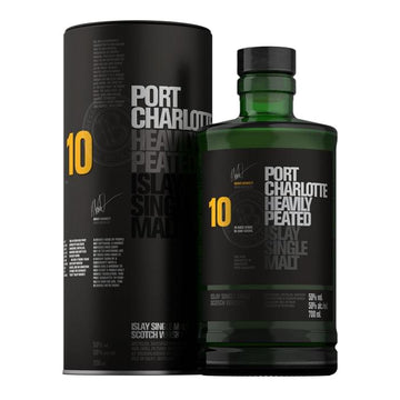 Bruichladdich Port Charlotte Heavily Peated Islay Single Malt Whisky 10-Year-Old - Green Bottle Co.